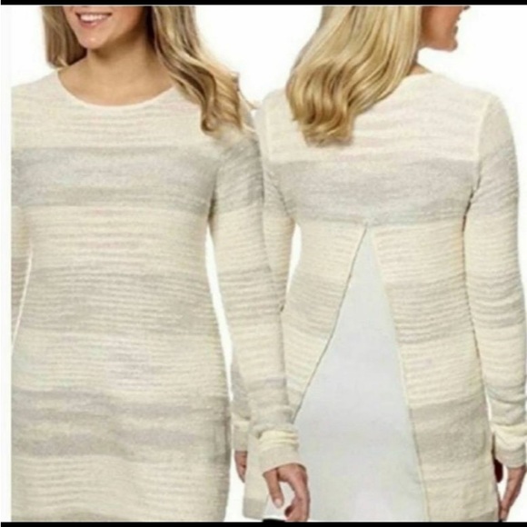 New Calvin Klein Jeans Striped Split-Back Sweater - Picture 3 of 7